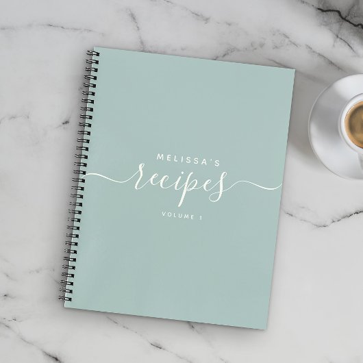 Aangepast modern, robuust blauw, elegant script on notitieboek