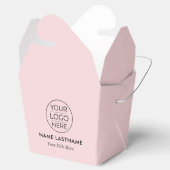 Aangepast modern rond bedrijfslogo bedankdoosjes (Geopend)