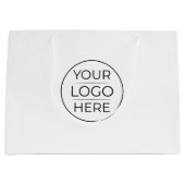 Aangepast modern rond bedrijfslogo groot cadeauzakje (Voorkant)