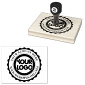 Aangepast modern rond bedrijfslogo groot rubberstempel (Gestempeld)