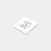 Aangepast modern rond bedrijfslogo post-it® notes (Schuin)
