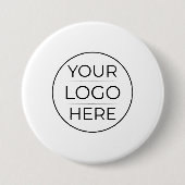 Aangepast modern rond bedrijfslogo ronde button 7,6 cm (Voorkant)