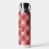 Aangepast, modern rood gestreept waterfles (Achterkant)