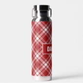 Aangepast, modern rood gestreept waterfles (Voorkant)