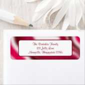 Aangepast modern rood kerstretour adres etiket (Insitu)