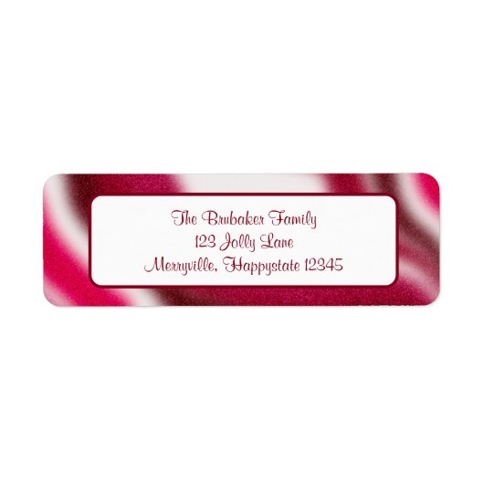 Aangepast modern rood kerstretour adres etiket (Voorkant)