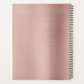 Aangepast modern Roos roze Gold-minimalistisch scr Planner (Achterkant)