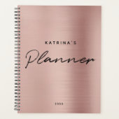 Aangepast modern Roos roze Gold-minimalistisch scr Planner (Voorkant)