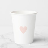 Aangepast Modern Roze Hart Papieren Bekers (Voorkant)