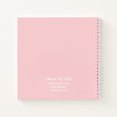 Aangepast modern roze Jouw naam Notitieboek (Achterkant)
