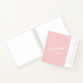 Aangepast modern roze Jouw naam Notitieboek (Binnen)