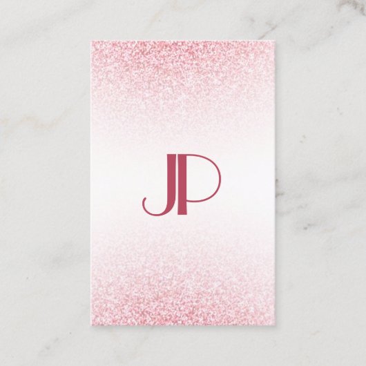 Aangepast modern roze roze rood glitter elegant visitekaartje (Voorkant)