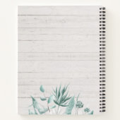 Aangepast modern Rustic Waterverf Script Recipe Notitieboek (Achterkant)