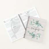 Aangepast modern Rustic Waterverf Script Recipe Notitieboek (Binnen)