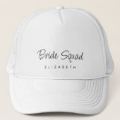 Aangepast modern script bruid squad bruidsmeisje n trucker pet (Voorkant)