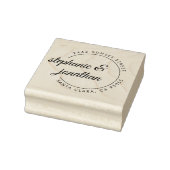 Aangepast modern Script Circular Return-adres Rubberstempel (Stempel)