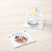 Aangepast modern script - Je foto van bruiloft geb Kartonnen Onderzetters (Insitu)