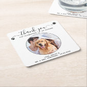 Aangepast modern script - Je foto van bruiloft geb Kartonnen Onderzetters (Schuin)