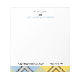 Aangepast modern script naam E-mail Tel Pset Tarta Notitieblok