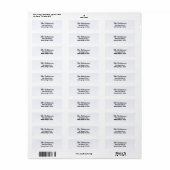 Aangepast modern stijlvol spook wit adreslabel etiket (Full Sheet)