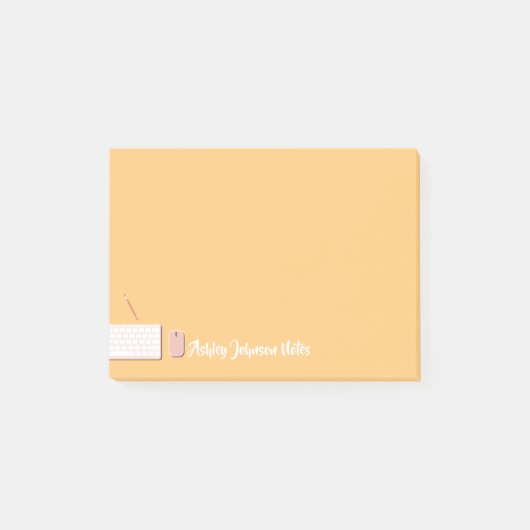 Aangepast modern toetsenbordontwerp post-it® notes (Voorkant)