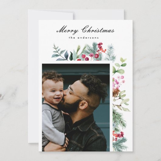 Aangepast modern traditioneel feestelijk kerstfees feestdagenkaart (Voorkant)