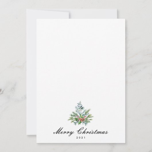 Aangepast modern traditioneel feestelijk kerstfees feestdagenkaart (Achterkant)