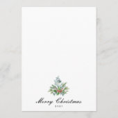 Aangepast modern traditioneel feestelijk kerstfees feestdagenkaart (Achterkant)
