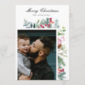 Aangepast modern traditioneel feestelijk kerstfees feestdagenkaart (Voorkant)