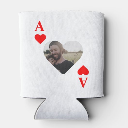 Aangepast, modern, uniek pokerfotomonogram blikjeskoeler (Achterkant)