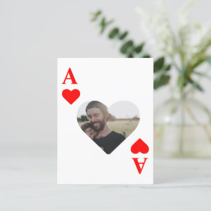 Aangepast, modern, uniek pokerfotomonogram briefkaart