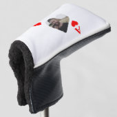 Aangepast, modern, uniek pokerfotomonogram golfheadcover (3/4 voorkant)