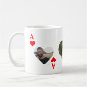 Aangepast, modern, uniek pokerfotomonogram koffiemok (Links)