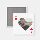 Aangepast, modern, uniek pokerfotomonogram magneet (Voorkant / Achterkant)