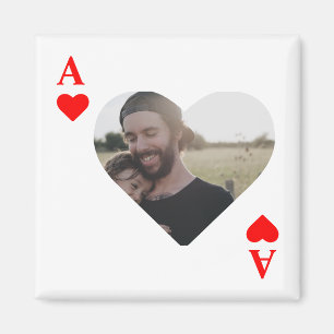 Aangepast, modern, uniek pokerfotomonogram magneet