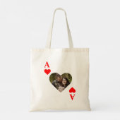 Aangepast, modern, uniek pokerfotomonogram tote bag (Achterkant)