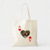 Aangepast, modern, uniek pokerfotomonogram tote bag (Voorkant)