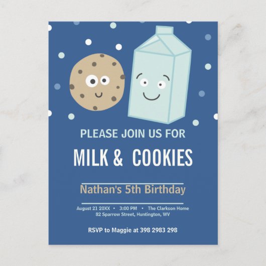 Aangepast modern verjaardagsfeest uitnodiging briefkaart (Voorkant)