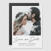 Aangepast modern Verloving Opslaan Datum foto Magnetische Uitnodiging (Voorkant / Achterkant)