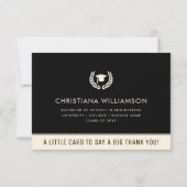 Aangepast Modern Vet en Eenvoudig Afstuderen Bedankkaart (Achterkant)