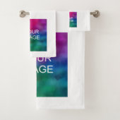 Aangepast modern Voeg hier je Afbeelding foto-Logo Bad Handdoek (Insitu)