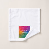 Aangepast modern Voeg hier je Afbeelding foto-Logo Bad Handdoek (Wasdoekje)