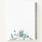 Aangepast modern Waterverf Greenery Script Recipe Notitieboek (Achterkant)