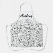 Aangepast modern wit en grijs terrazzo patroon schort (Voorkant)