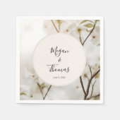 Aangepast modern, zacht vederlijk huwelijk servet (Voorkant)