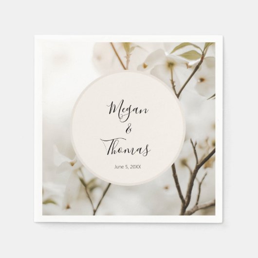 Aangepast modern, zacht vederlijk huwelijk servet (Voorkant)