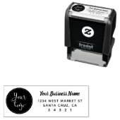 Aangepast modern zakelijk Logo retouradres Zelfinktende Stempel (In situ)