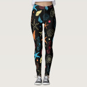 Aangepast modern zeepaardpatroon, zeepuizen en sch leggings (Voorkant)