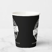 Aangepast modern zwart Afstuderen Papieren Bekers (Links)