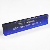 Aangepast modern zwart blauw naambord